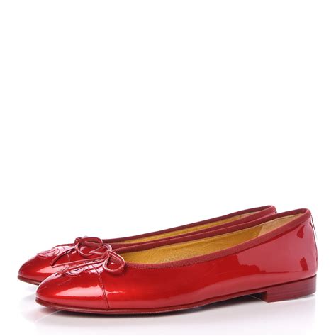 chanel red patent ballet flats|Chanel ballet shoes review.